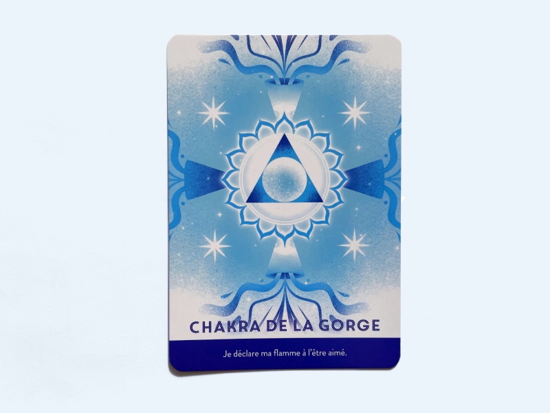 carte sur le chakra de la gorge, tiré de l'oracle "Oracle de l'amour astral"